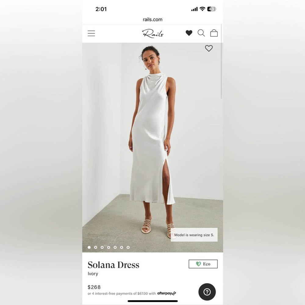 Rails Solana Dress Ivory XXS - Perfect for Bridal / Wedding Events